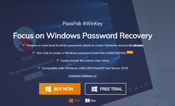 Введение в Passfab4winkey